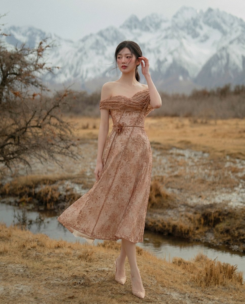 Aurelia Draped Gown - LOVELYN