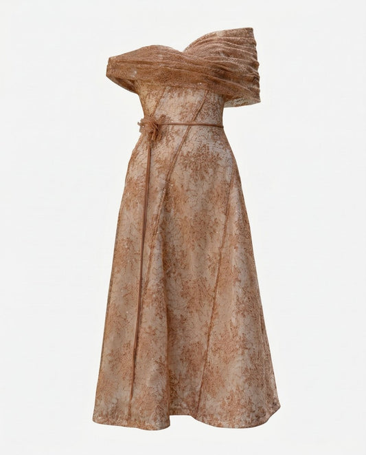 Aurelia Draped Gown - LOVELYN