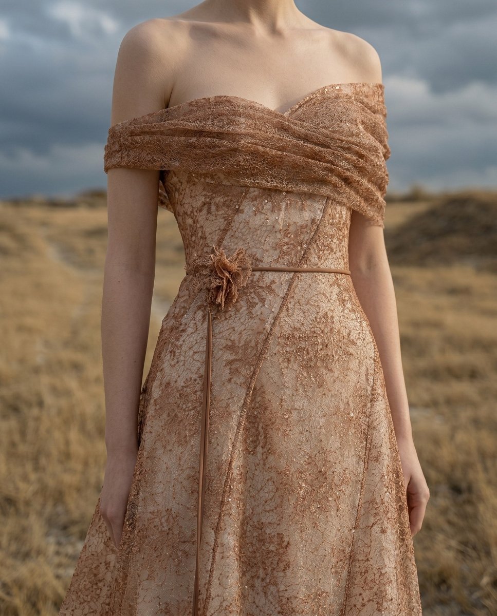 Aurelia Draped Gown - LOVELYN