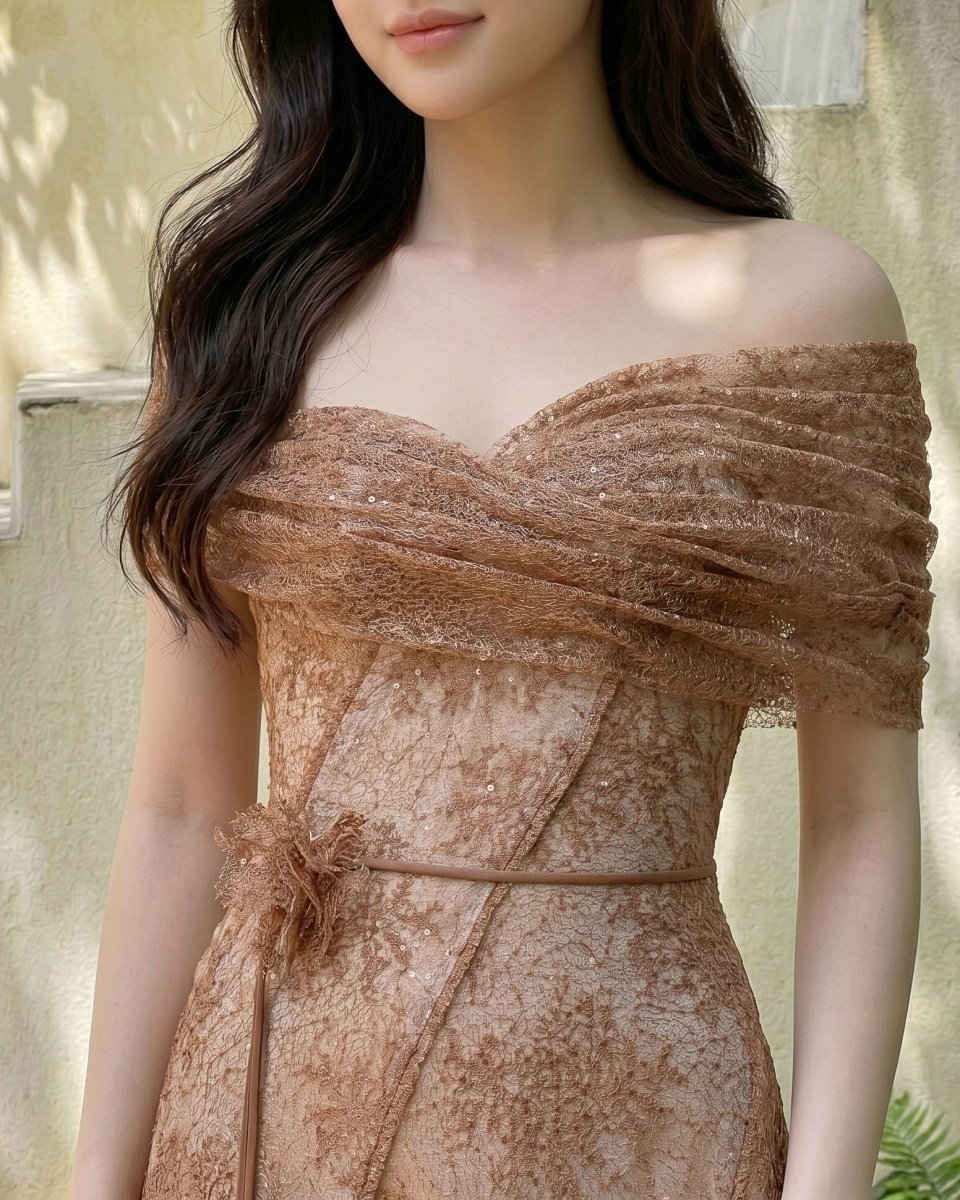 Aurelia Draped Gown - LOVELYN