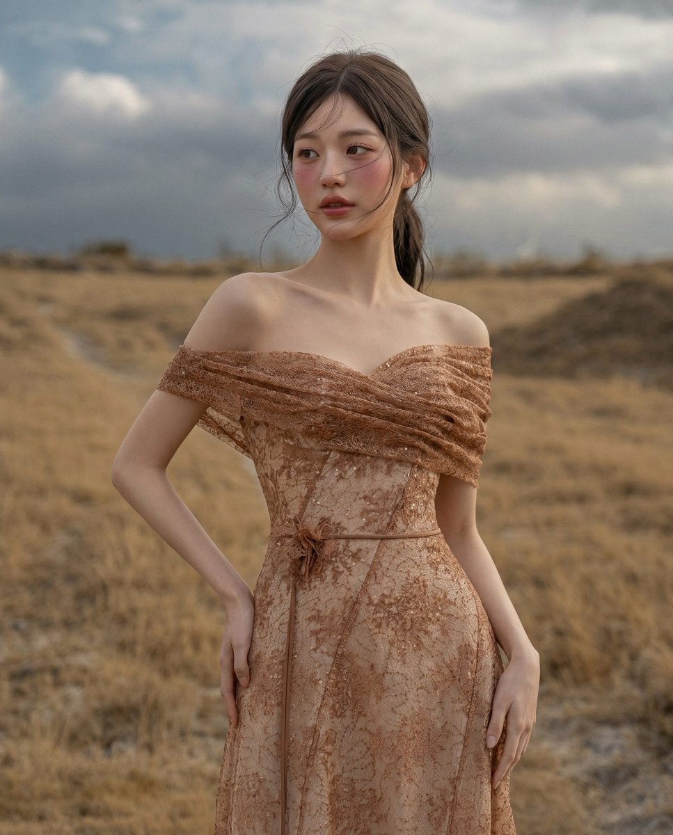 Aurelia Draped Gown - LOVELYN