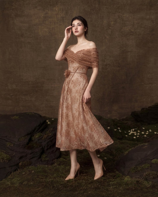 Aurelia Draped Gown - LOVELYN