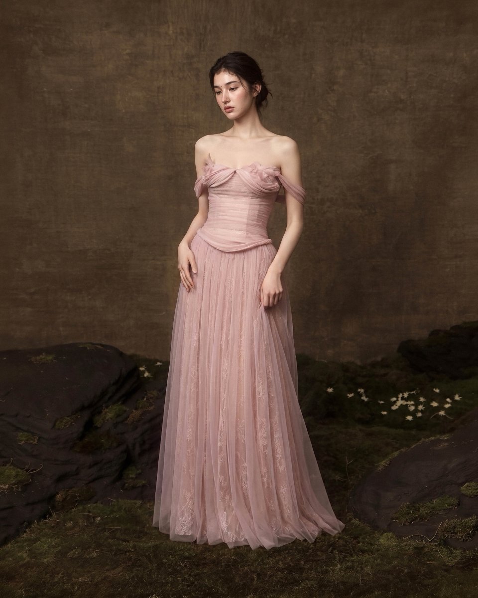 Rosalie Draped Gown - LOVELYN
