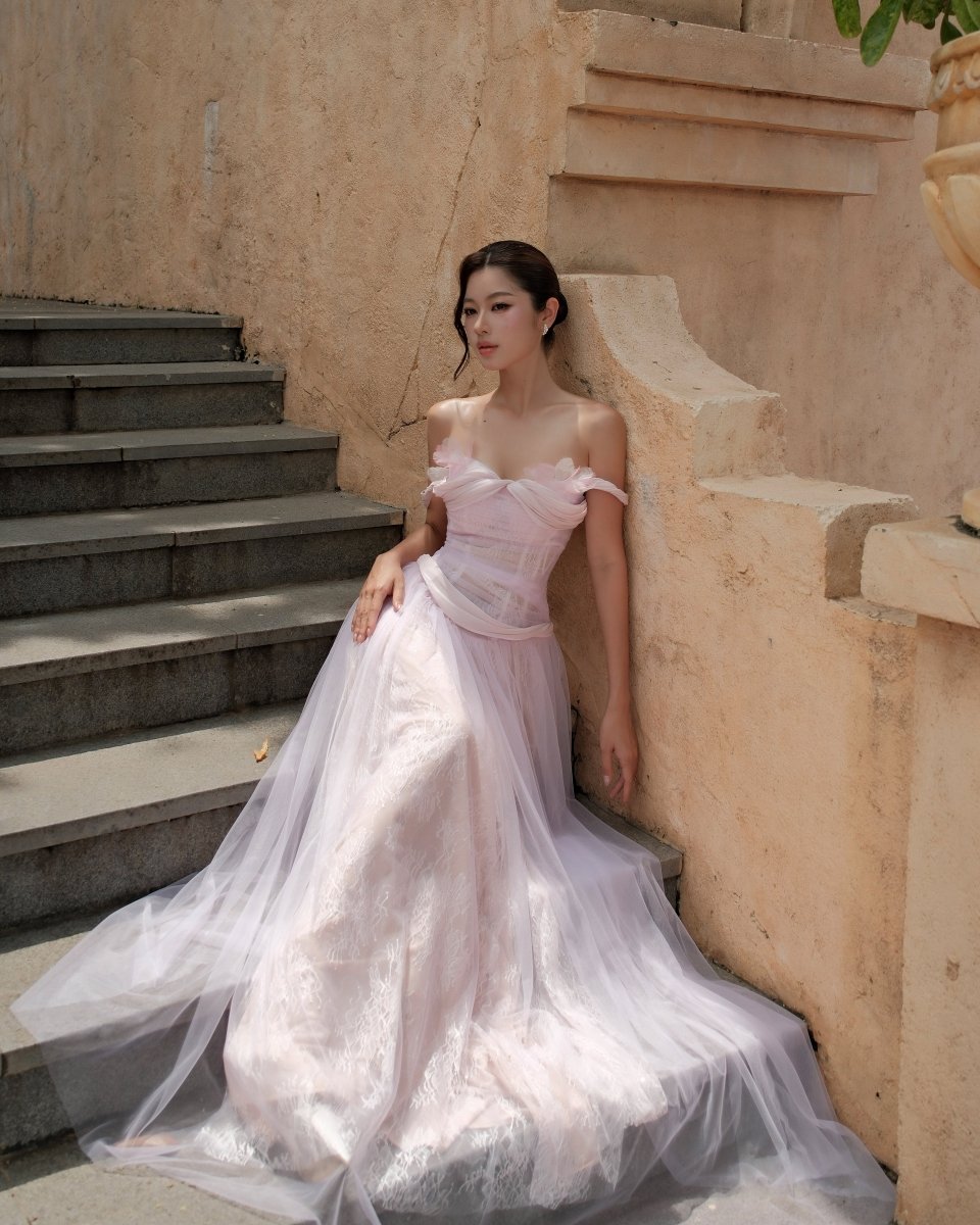 Rosalie Draped Gown - LOVELYN