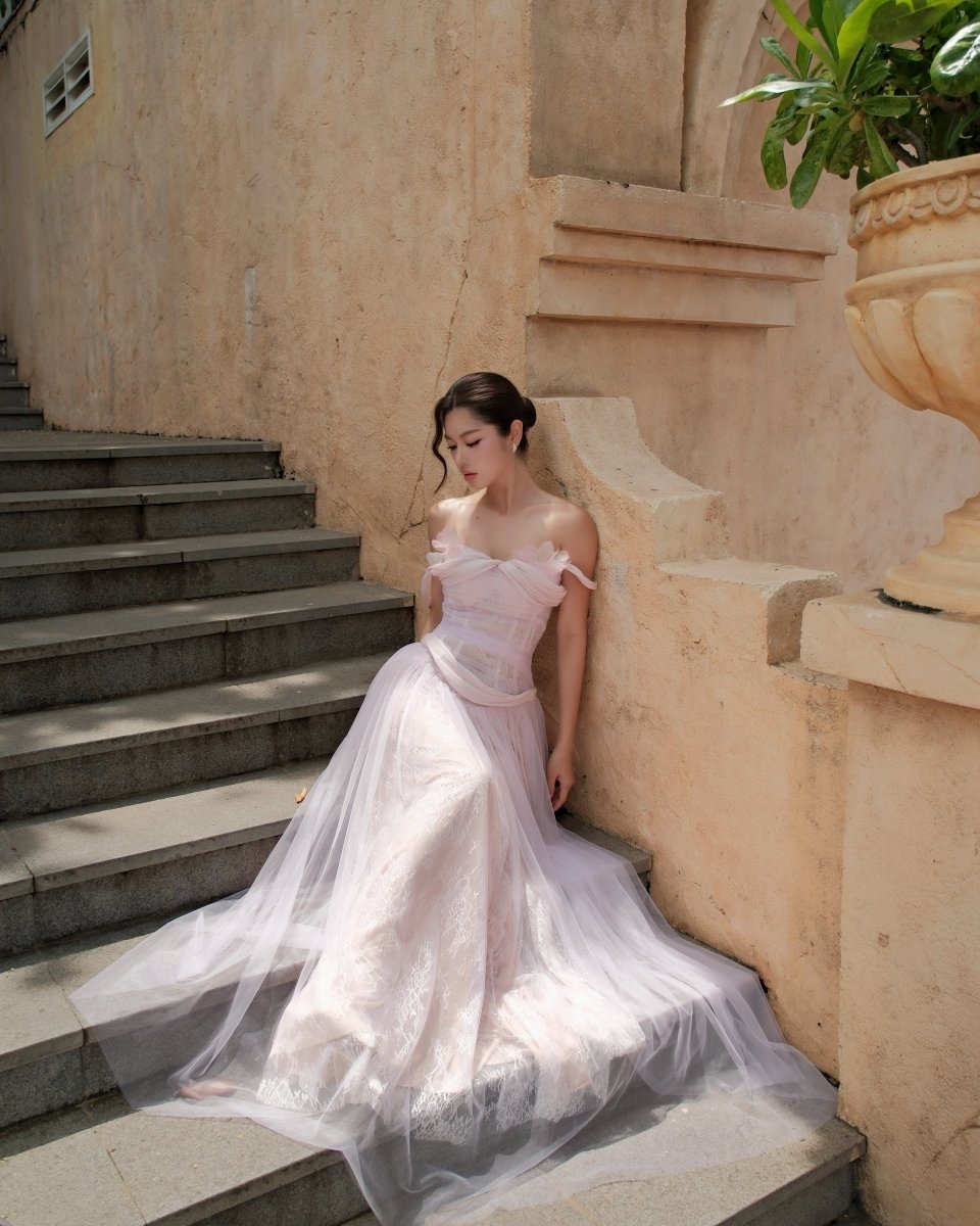 Rosalie Draped Gown - LOVELYN