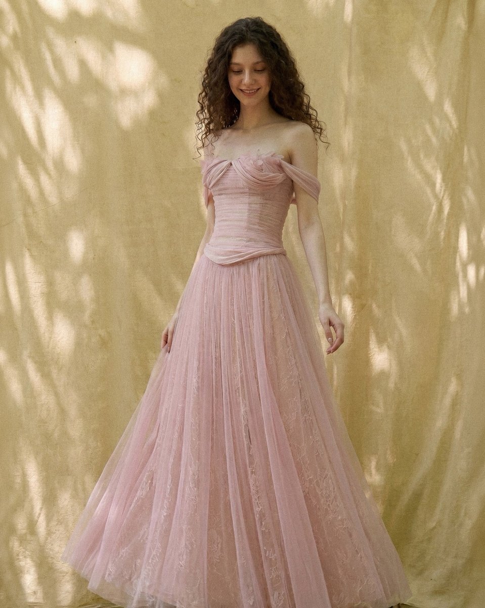 Rosalie Draped Gown - LOVELYN